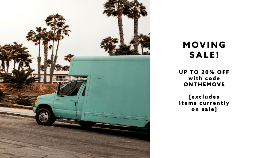 photo of moving truck plus Makana sale announcement
